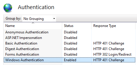 IIS Windows Authentication